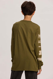 Polera Niño Print Verde
