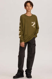 Polera Niño Print Verde