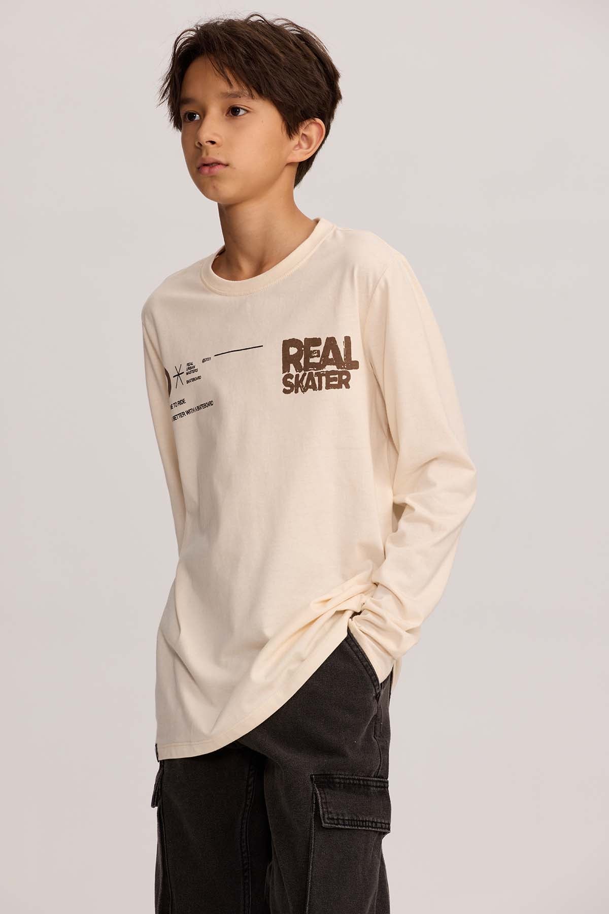 Polera Niño Print Crudo