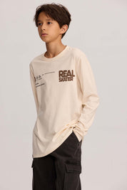 Polera Niño Print Crudo