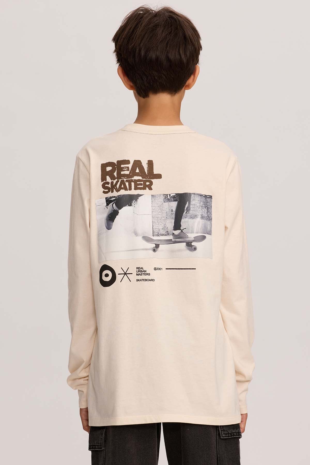 Polera Niño Print Crudo