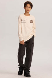 Polera Niño Print Crudo