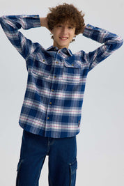 Camisa Niño Cuadrillé Azul