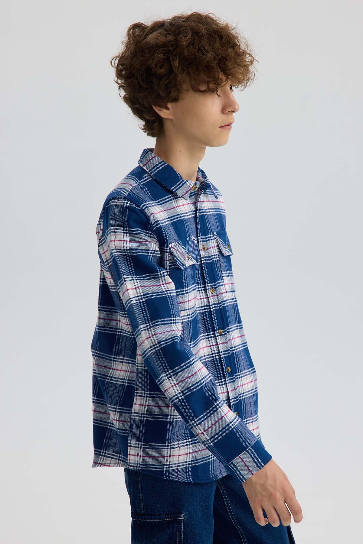 Camisa Niño Cuadrillé Azul