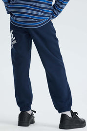 Pantalón Buzo Niño Print Azul Oscuro