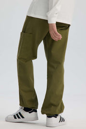 Pantalón Niño Jogger Cargo Verde Militar