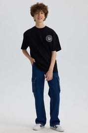 Polera Niño College Negro