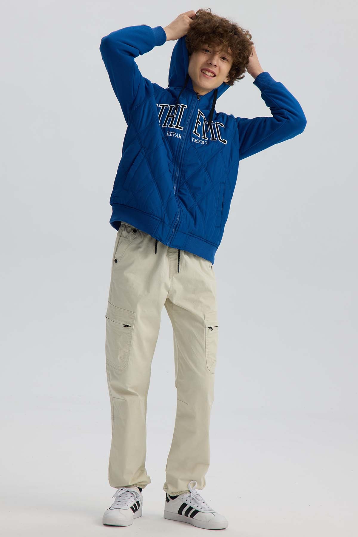 Pantalón Niño Gabardina Cargo Crudo