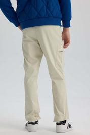 Pantalón Niño Gabardina Cargo Crudo