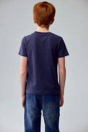 Polera Niño Print Gamer Azul