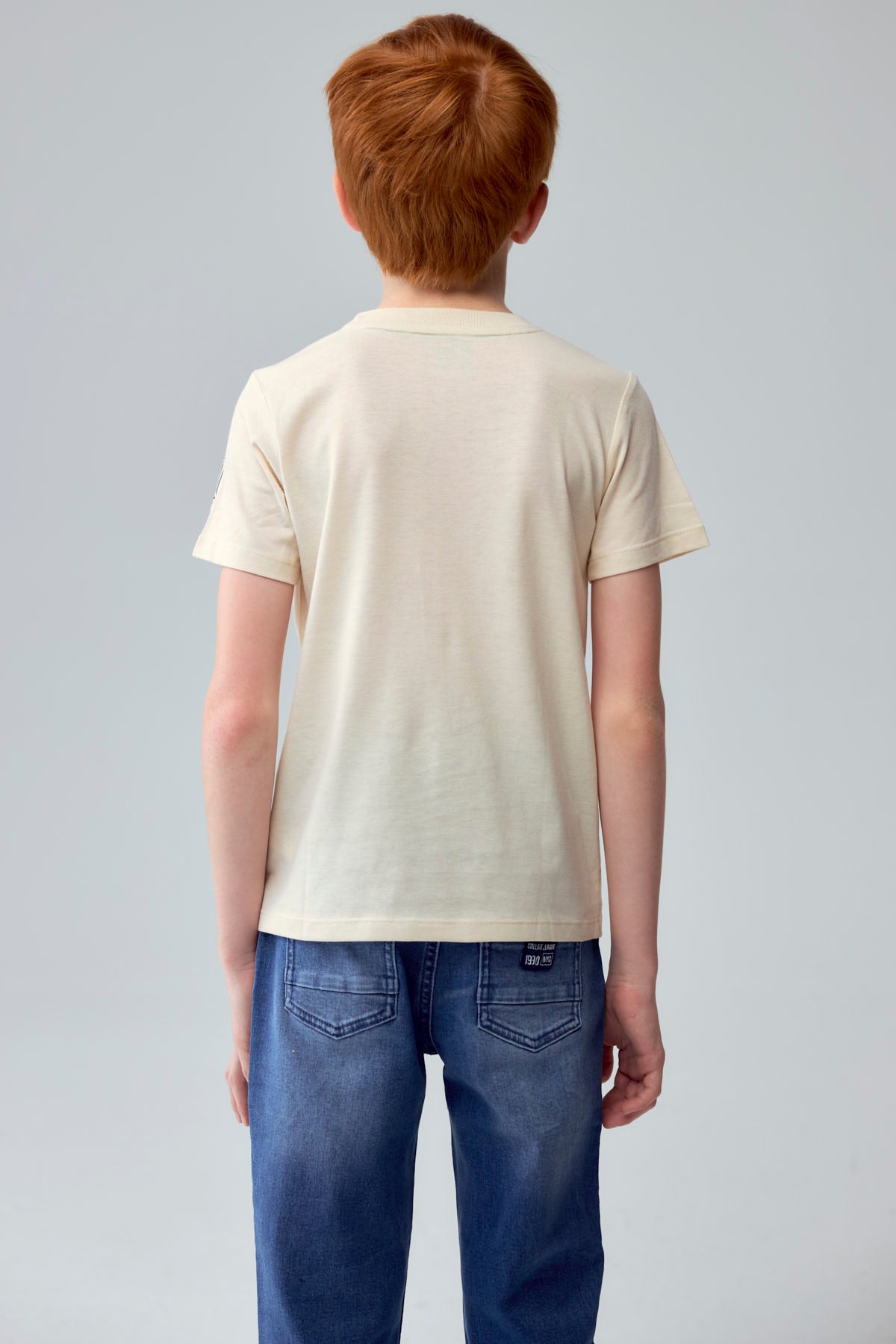 Polera Niño Print Gamer Crudo