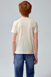 Polera Niño Print Gamer Crudo