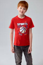 Polera Niño Toodler Print Rojo