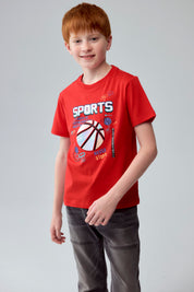 Polera Niño Toodler Print Rojo