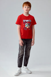 Polera Niño Toodler Print Rojo