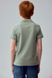 Polera Niño Pique Básica Verde