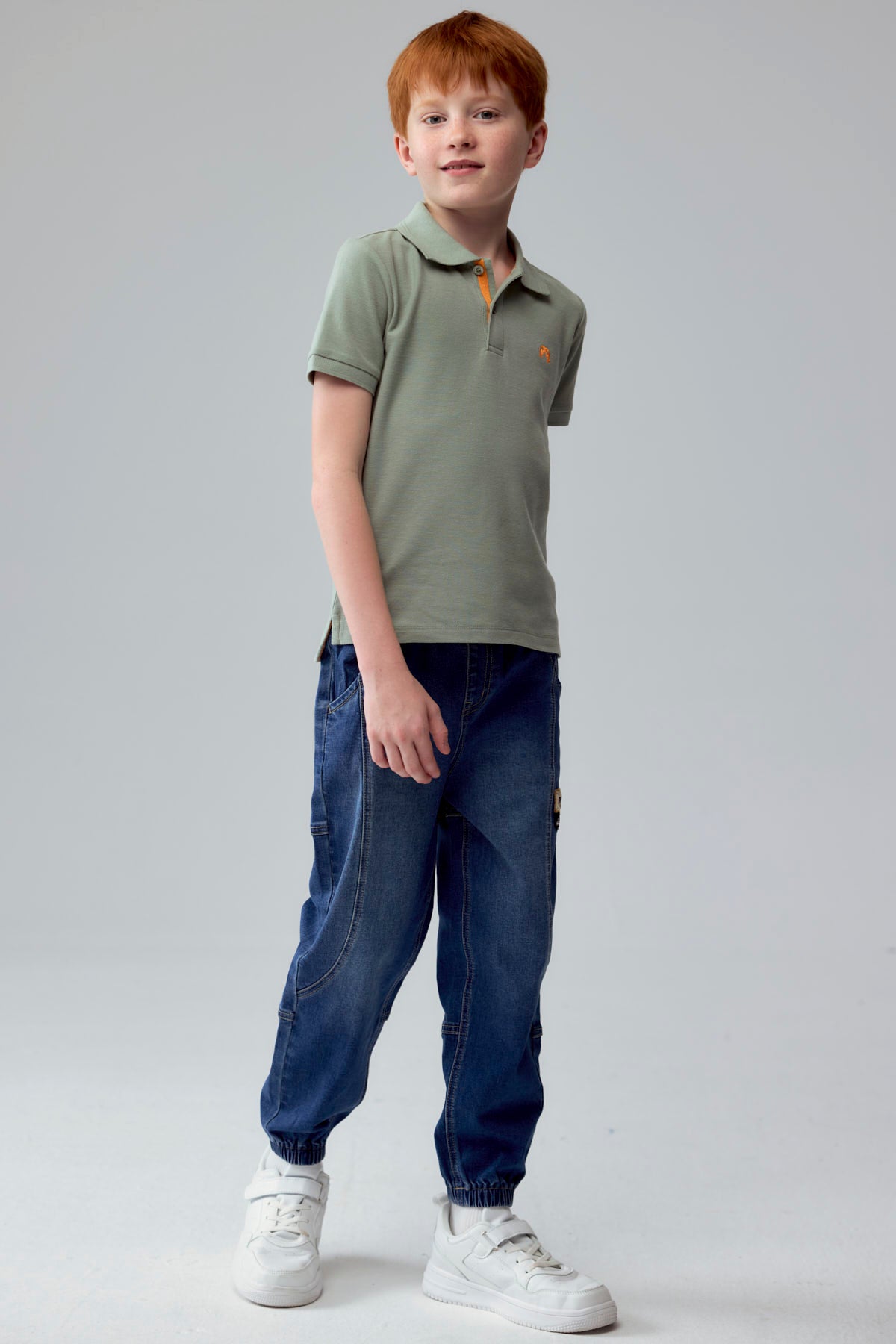 Polera Niño Pique Básica Verde