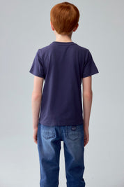 Polera Niño Print Azul