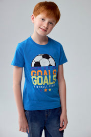 Polera Niño Print Azulino