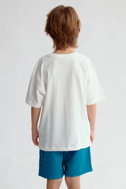 Polera Niño Print 3D Crudo