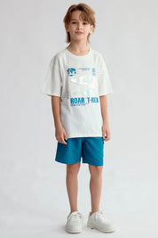 Polera Niño Print 3D Crudo