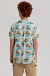 Camisa Niño Guayabera Aqua