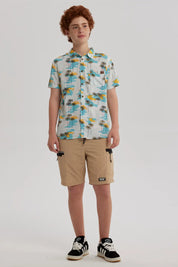 Camisa Niño Guayabera Aqua