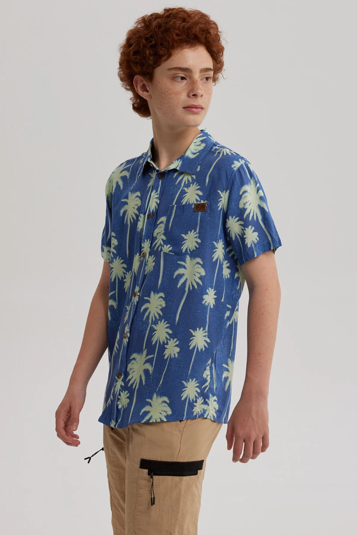 Camisa Niño Guayabera Azul