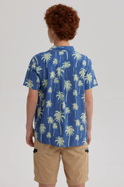 Camisa Niño Guayabera Azul