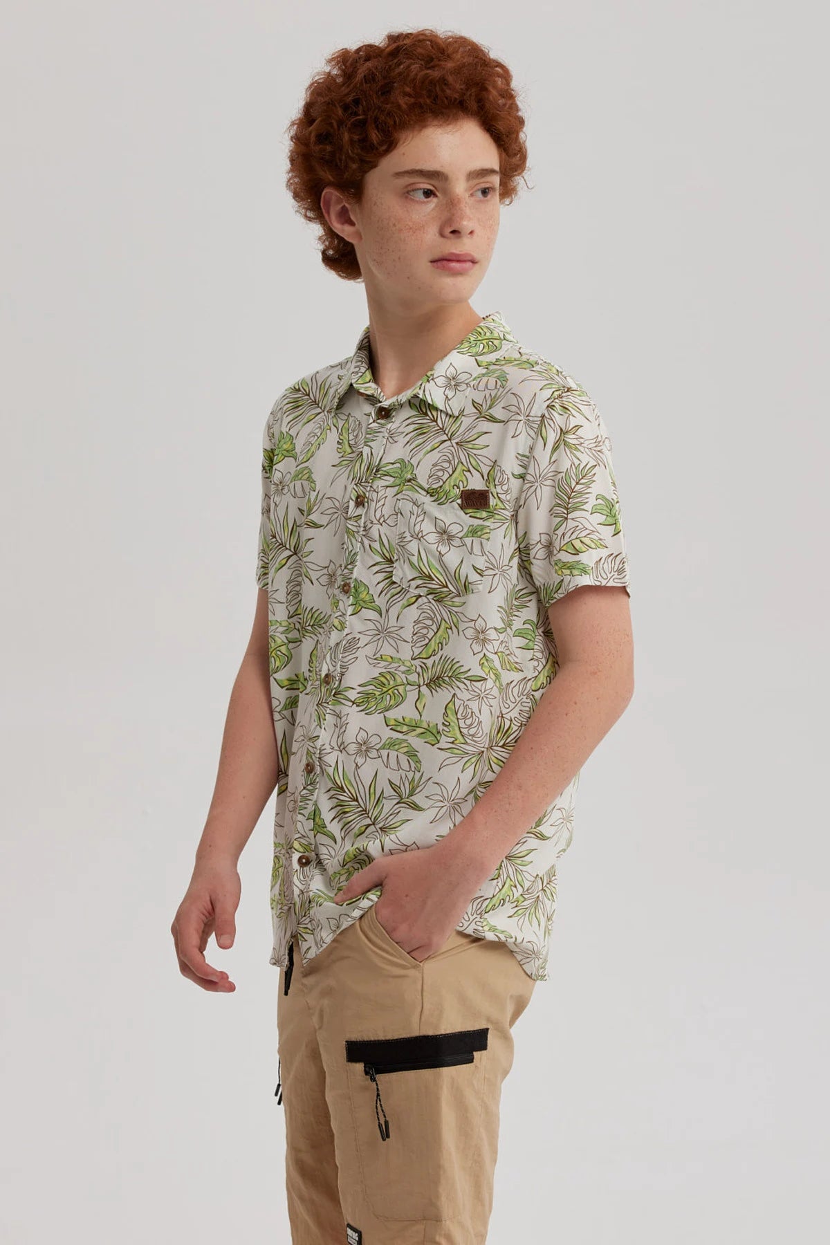 Camisa Niño Guayabera Crudo