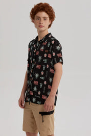 Camisa Niño Guayabera Negro