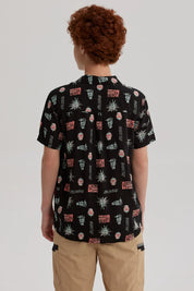 Camisa Niño Guayabera Negro