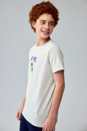 Polera Niño Print Gris