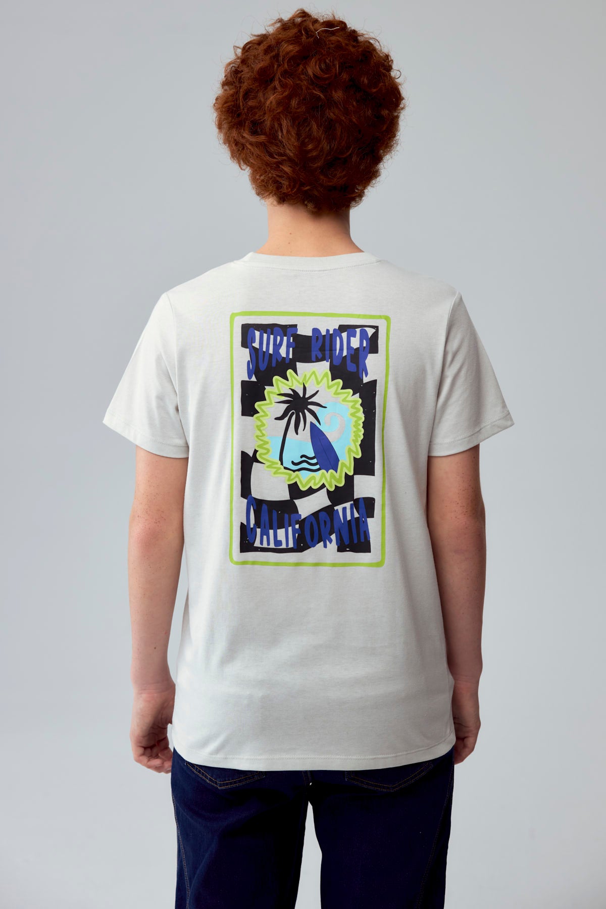 Polera Niño Print Gris