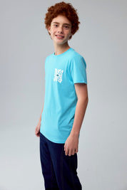 Polera Niño Print Menta