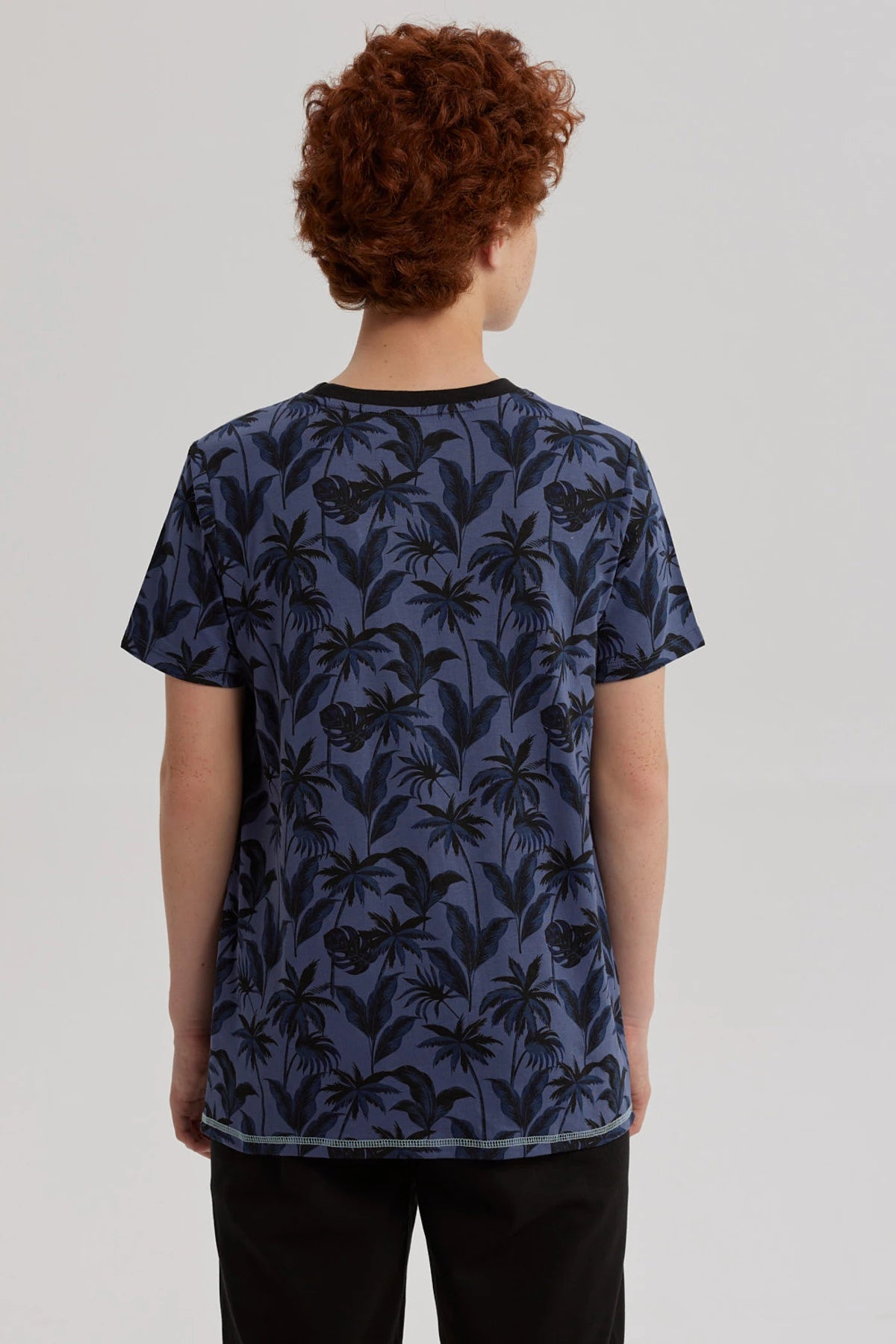Polera Niño Full Print Y Estampado Azul