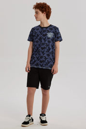 Polera Niño Full Print Y Estampado Azul