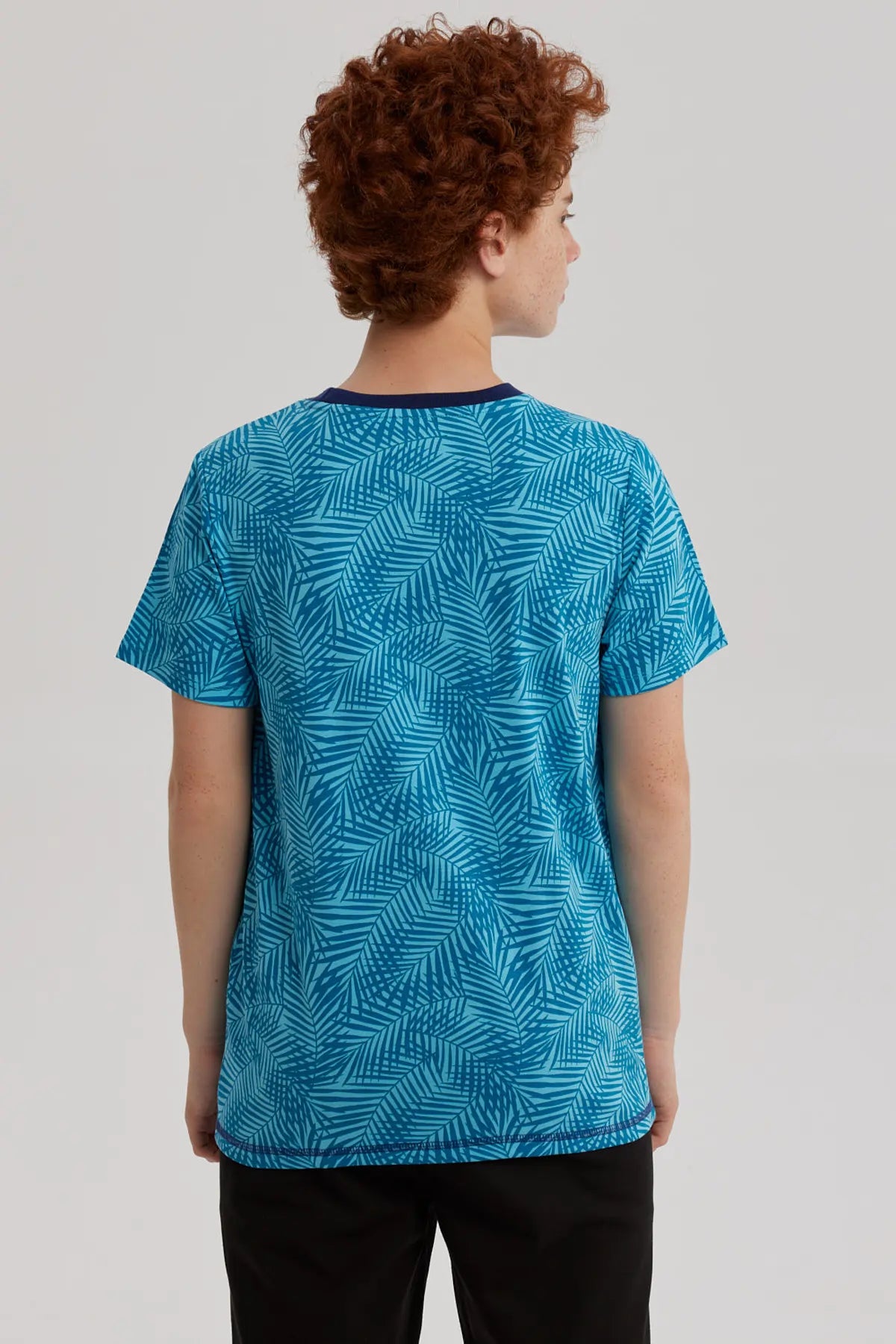 Polera Niño Full Print Y Estampado Menta