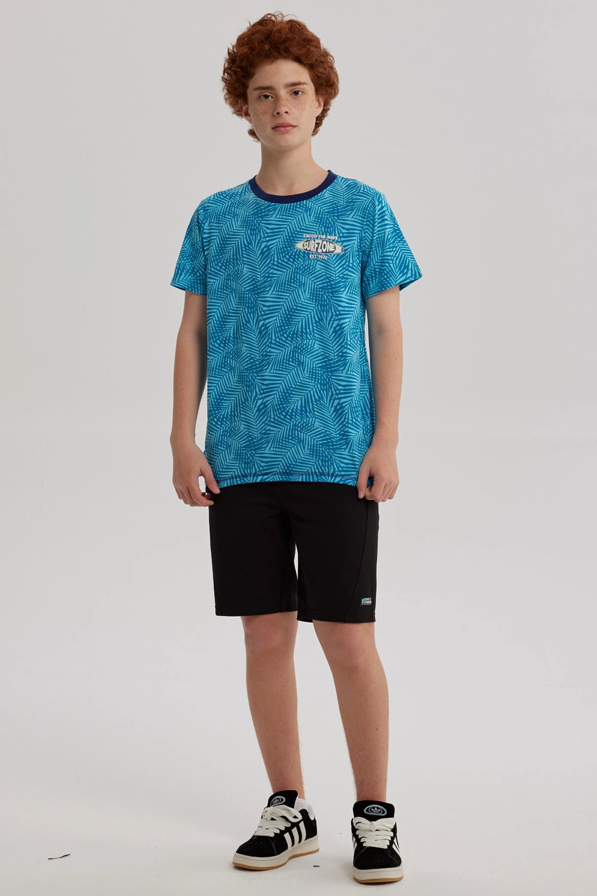 Polera Niño Full Print Y Estampado Menta