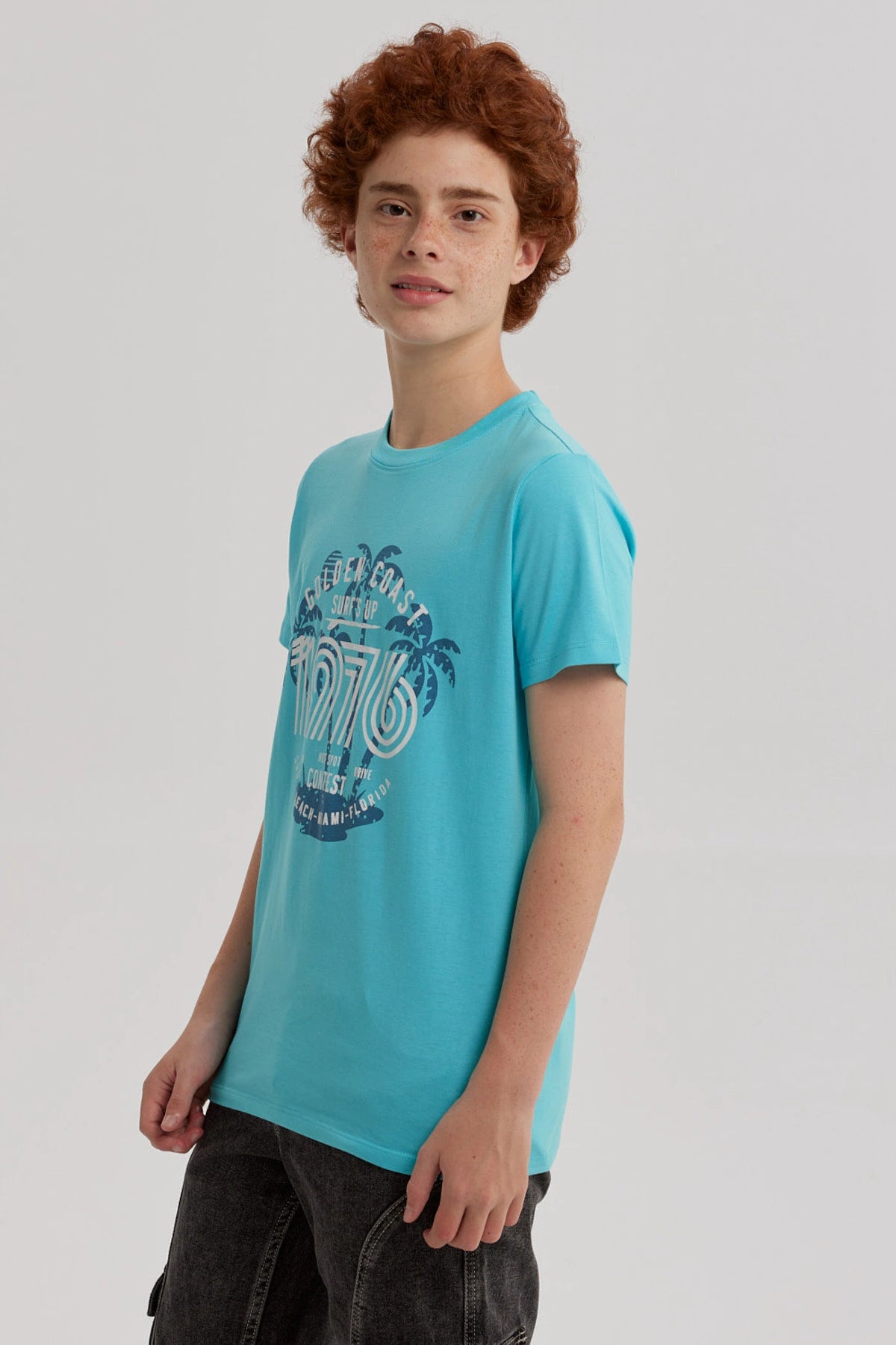 Polera Niño Básica Estampada Calipso