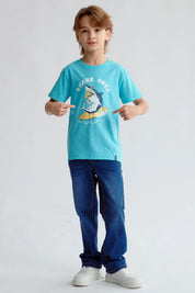 Polera Niño Básica Estampada Calipso