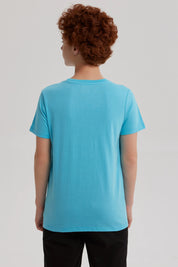 Polera Niño Bordado Menta