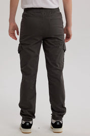 Pantalón Niño Gabardina Jogger Cargo Marengo