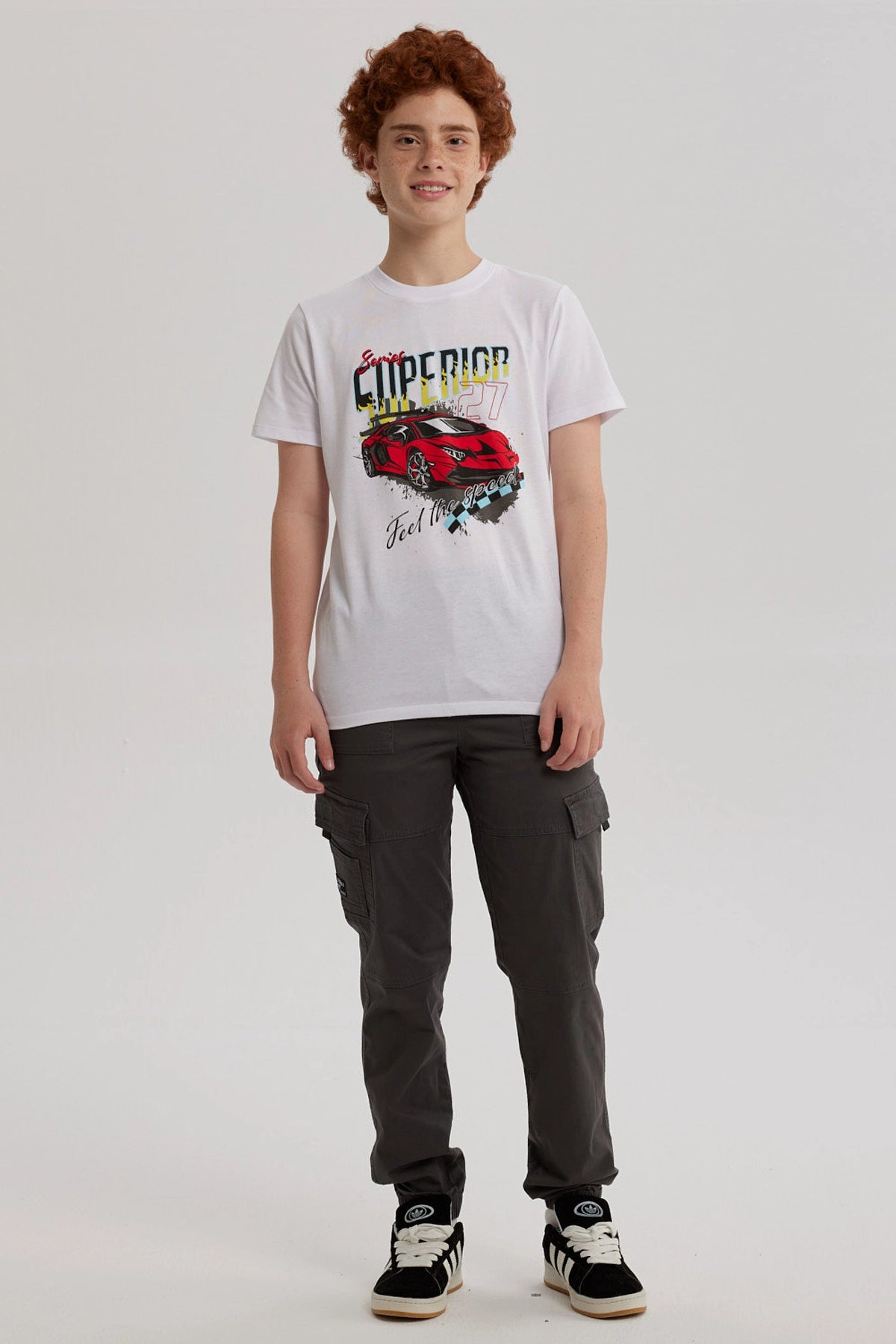 Pantalón Niño Gabardina Jogger Cargo Marengo