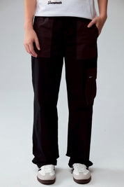 Pantalón Niño Cargo Calce Recto Negro