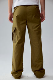 Pantalón Niño Cargo Calce Recto Verde Militar