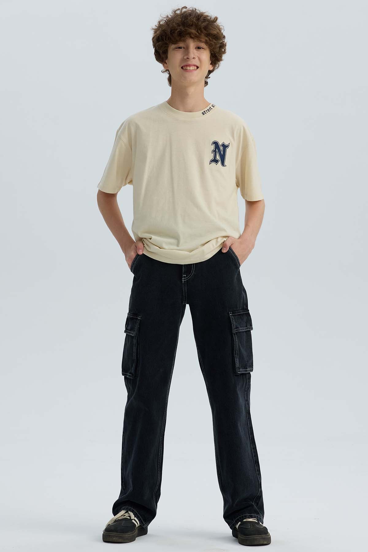 Jeans Niño Cargo Negro