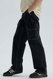 Jeans Niño Cargo Negro