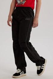 Pantalón Niño Piping Reflectante Negro