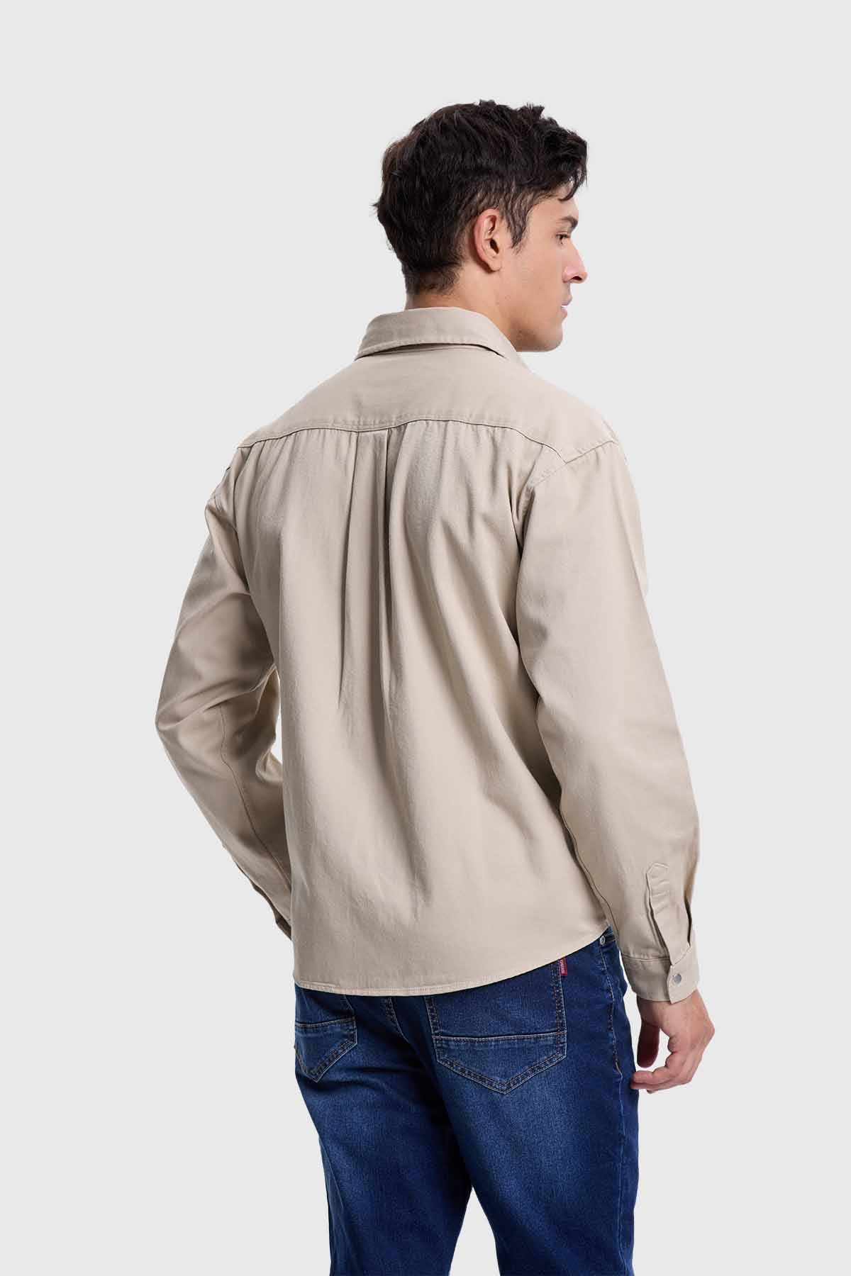 Chaqueta Hombre Gravillado Beige